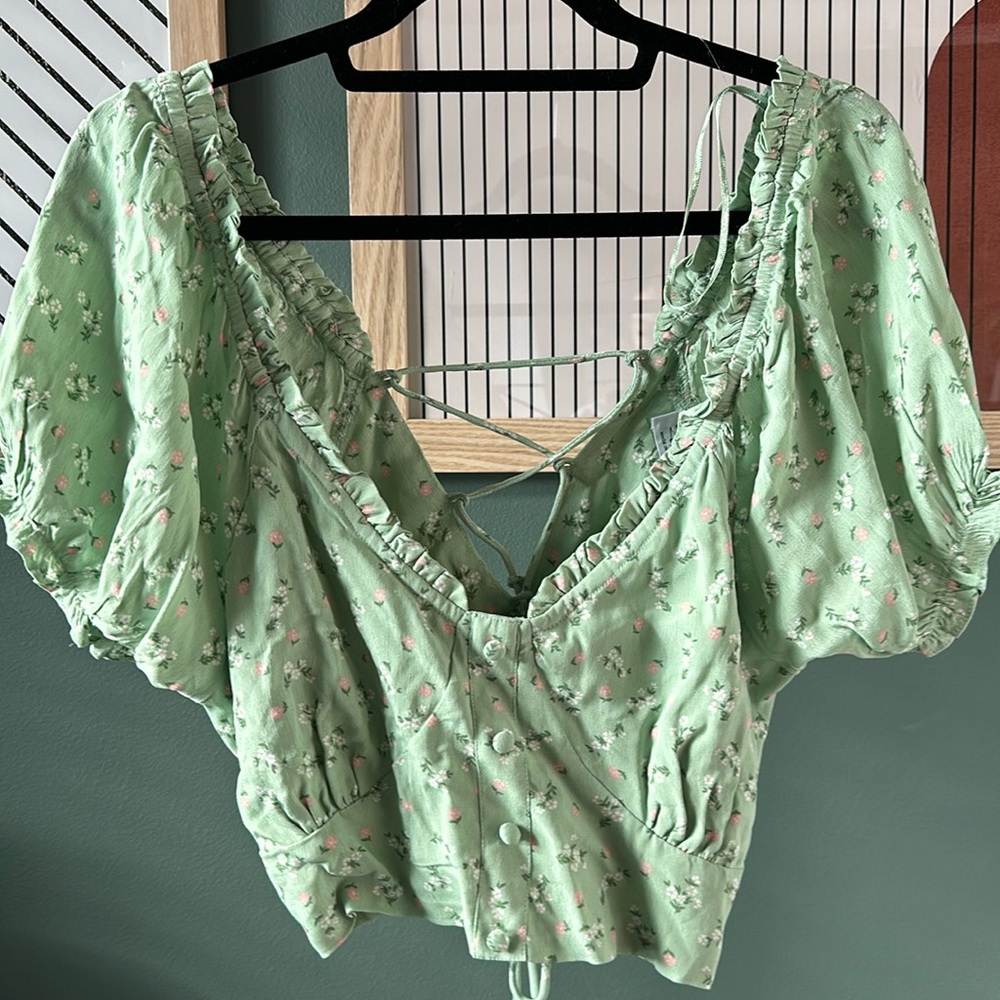 Cotton On Floral Cropped Top